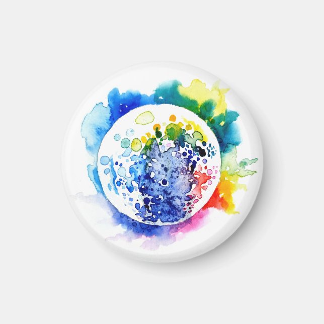 Íman Planeta Colorido (Frente)