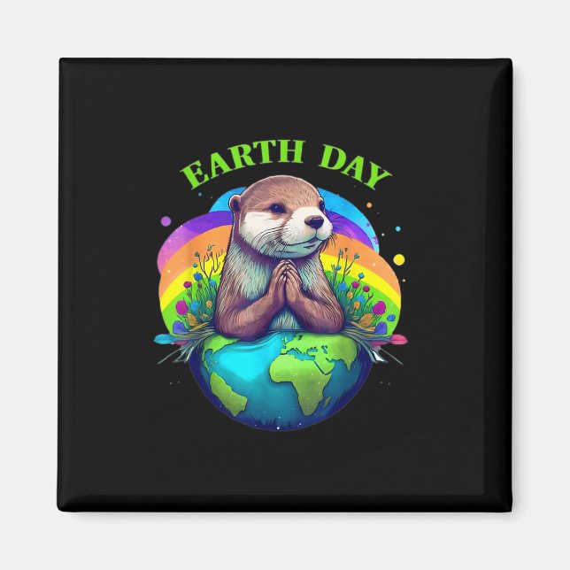 Íman Planeta do Dia da Terra Aniversário do Dia da Terr (Frente)