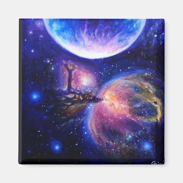 Íman Planeta Galáxia e nebulosa (Frente)