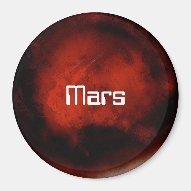 Íman Planeta Marte em Vermelho (Frente)