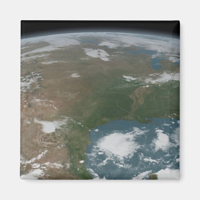 Íman Planeta Panorâmico Terra E Os Eua. 2 (Frente)