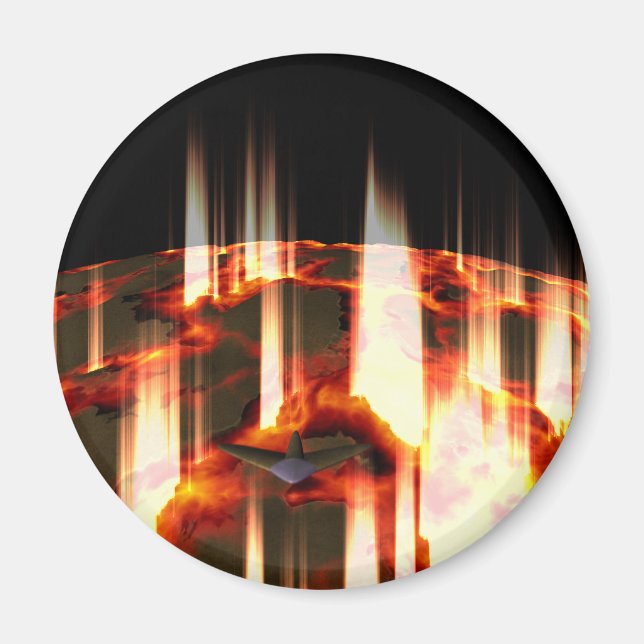 Íman planeta queimado (Frente)