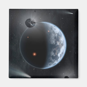 Íman Planeta Semelhante À Terra Com Oceanos Revendo Sua