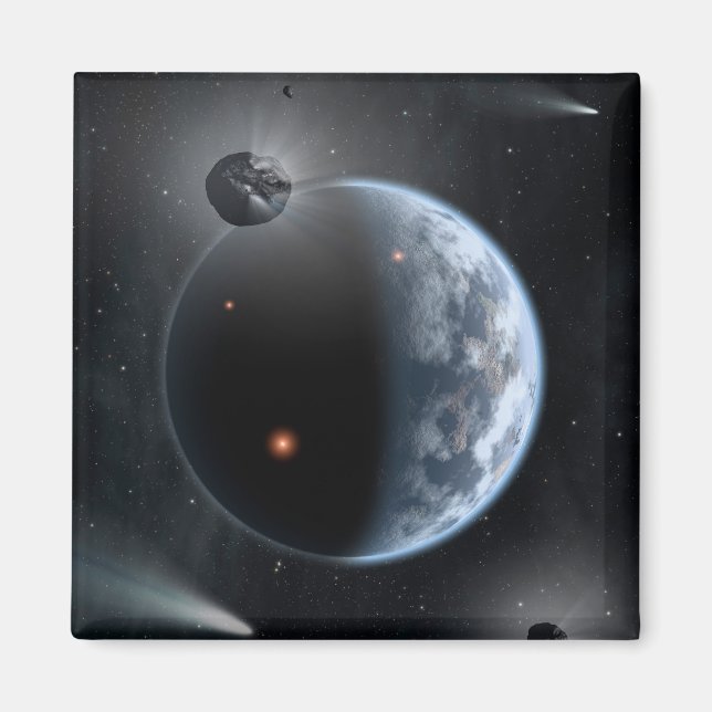 Íman Planeta Semelhante À Terra Com Oceanos Revendo Sua (Frente)