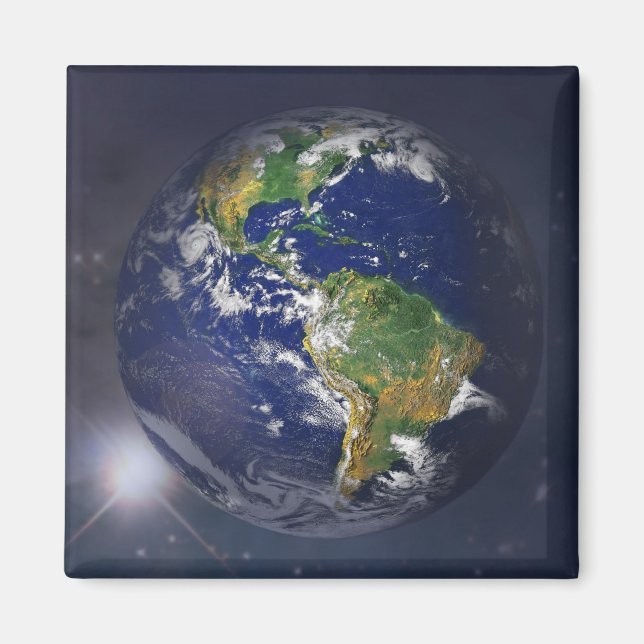 Íman Planeta Terra ascensão acima do Sol no espaço (Frente)