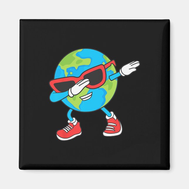 Íman Planeta Terra Dia de Aniversário Dab Groovy Dabbin (Frente)