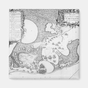 Íman Plano da cidade e do porto de Cartagena