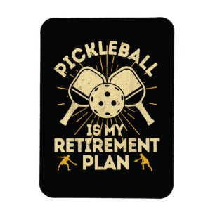 Íman Plano de Aposentadoria Engraçado de Pickleball Vin