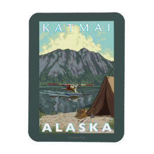 Íman Plano de Bush & pesca - Katmai, Alaska