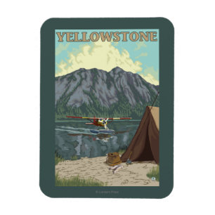 Íman Plano de Bush & pesca - nacional de Yellowstone