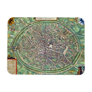 Íman Plano de cidade de Bruges, 'de Civitates Orbis