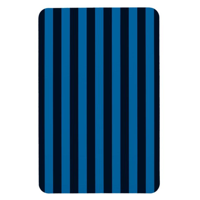 Íman Plano de Fundo de Stripes Verticais Azul Personali (Vertical)
