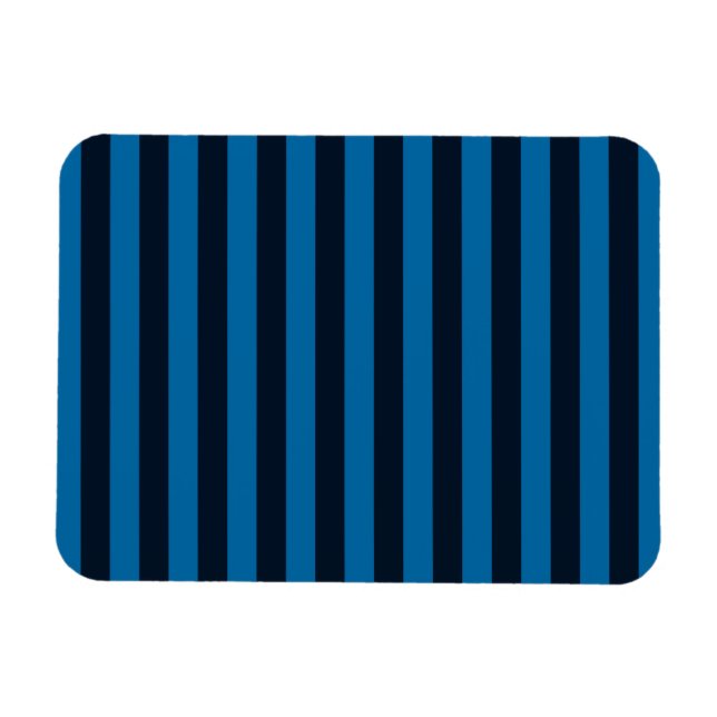 Íman Plano de Fundo de Stripes Verticais Azul Personali (Horizontal)