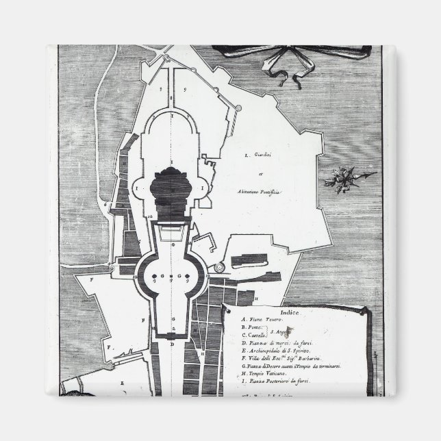 Íman Plano de fundo do Vaticano, Roma (Frente)