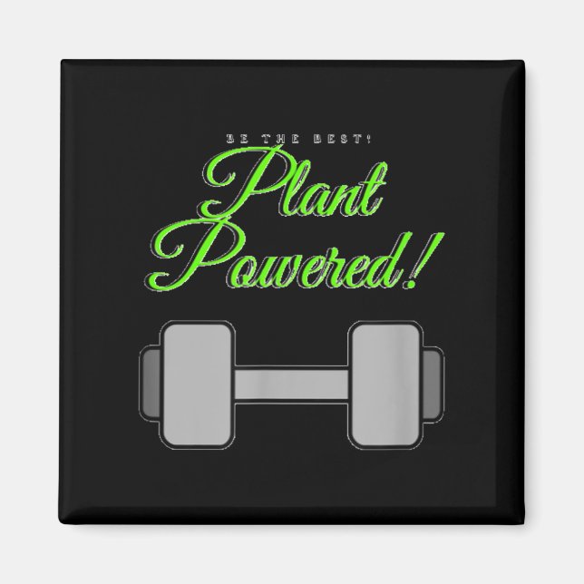 Íman Plant Wered Gym Motivation Vegetarian  (Frente)