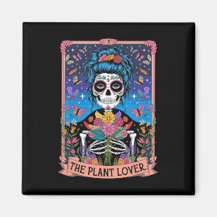 Íman Planta Lady Funny Mystic Skeleton Tarot Cards P