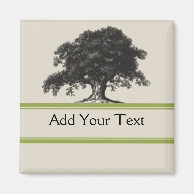 Íman Plantação de árvores de carvalho em verde (Frente)