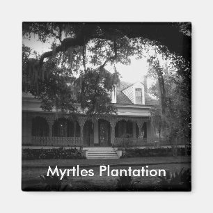 Íman Plantação dos Myrtles em preto e branco