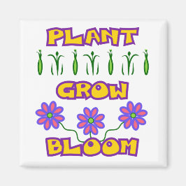 Íman Plantas Cultivam Bloom Citando Flores Rosa Texto A