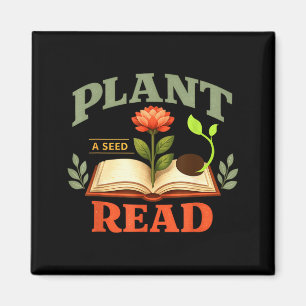 Íman Plante uma semente ler leitor livro biblioteca mãe