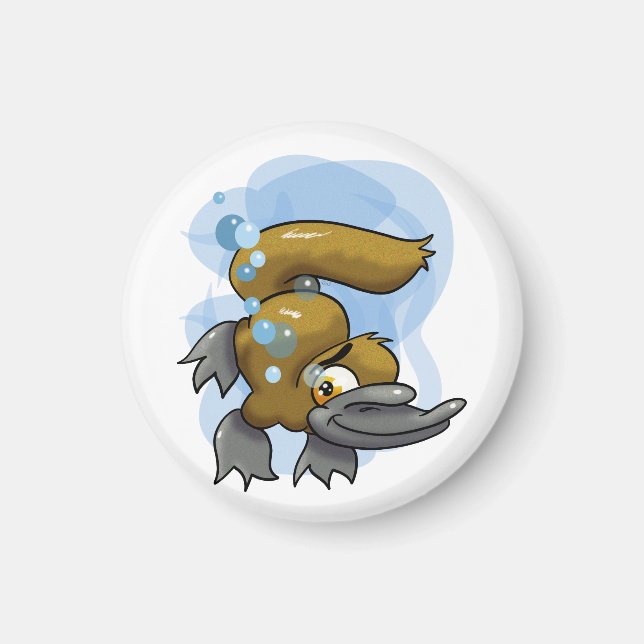 Íman Platypus de desenho animado bonito (Frente)
