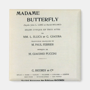 Íman Playbill for Madame Butterfly por Giacomo