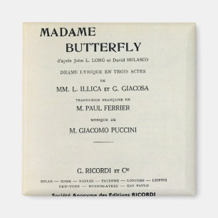 Íman Playbill para a senhora Borboleta por Giacomo