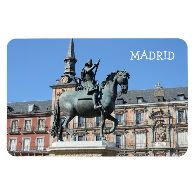 Íman Plaza Mayor, Madrid Premium Magnet (Horizontal)