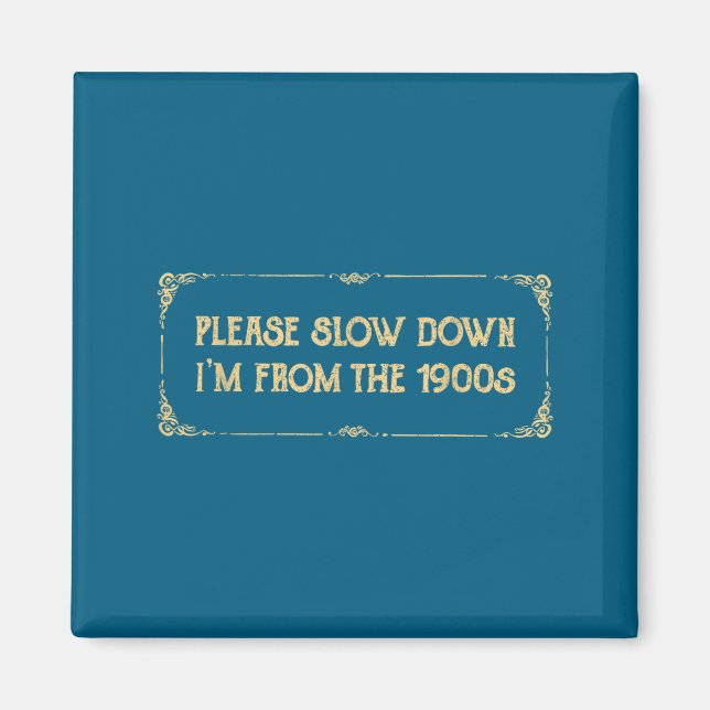 Íman Please Slow Down I'm From The 1900s Funny Quote Vi (Frente)