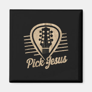 Íman Plectro de Violão Jesus Música Pastor Feliz Dia de