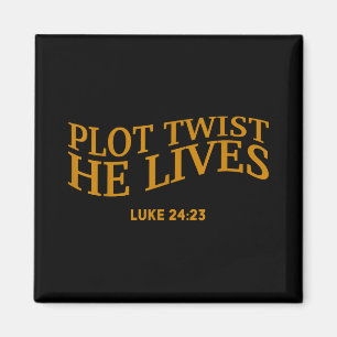 Íman Plot Twist Ele Vive Páscoa Engraçada Cristã Tod