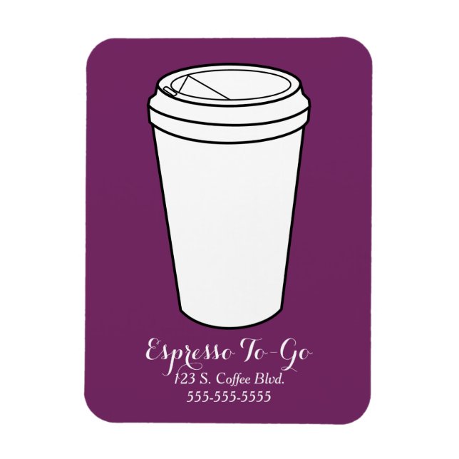 Íman Plum de negócios do Espresso To Go (Vertical)