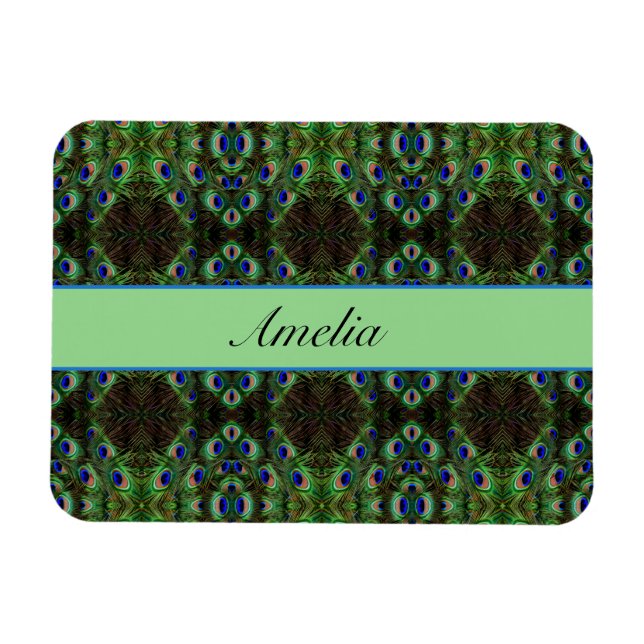 Íman Plumagem Real - Padrão de Penas de Luxe (Horizontal)