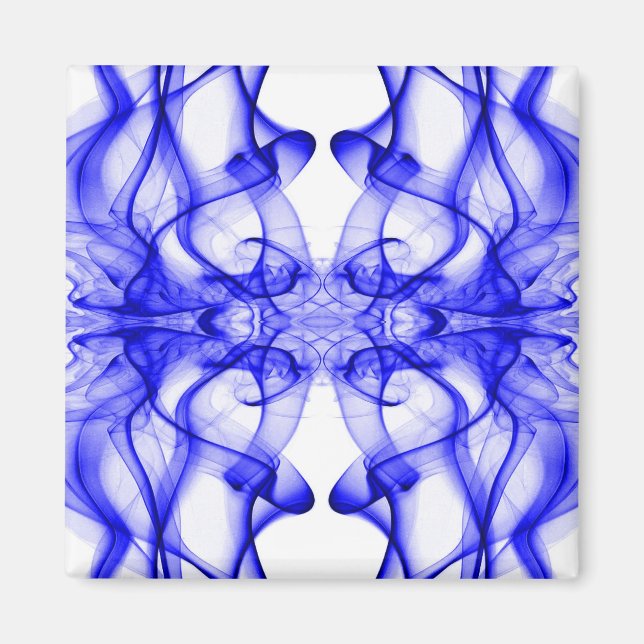 Íman Plumas de fumaça azul em branco (Frente)