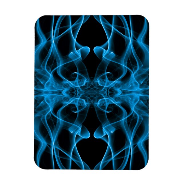 Íman Plumas de fumaça azul em preto (Vertical)