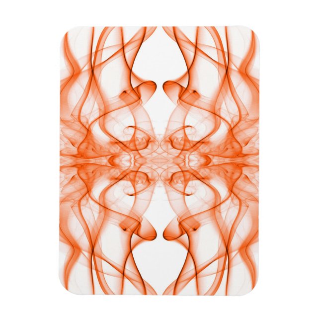 Íman Plumas de Orange Smoke em branco (Vertical)