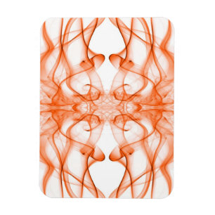 Íman Plumes of Orange Smoke on white