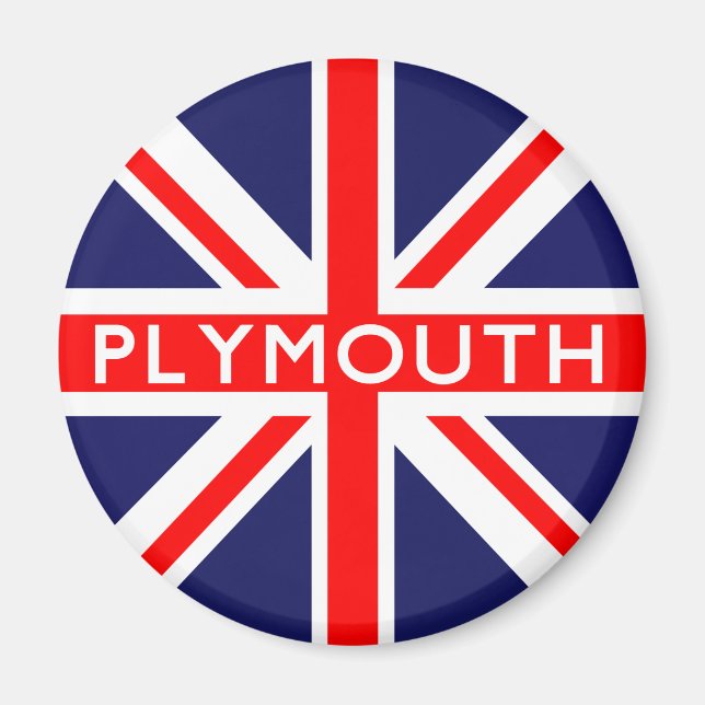 Íman Plymouth UK Flag (Frente)