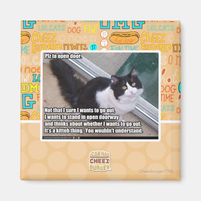 Íman Plz para abrir a porta (Frente)