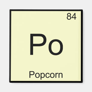 Íman Po - Popcorn Funny Chemistry Element Symbol Tee