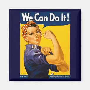 Íman Podemos Fazer Isso! Rosie the Riveter Vintage WW2