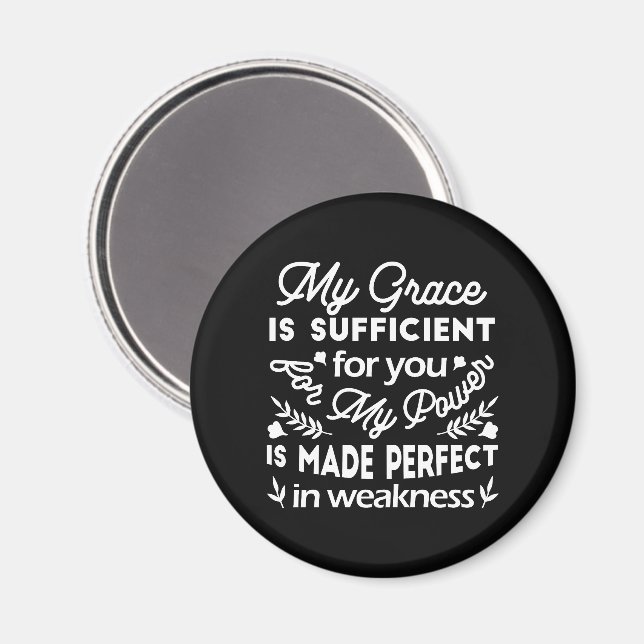 Íman Poder Feito Perfeito Na Fraqueza  2 Coríntios 12:9 (Front/Back)
