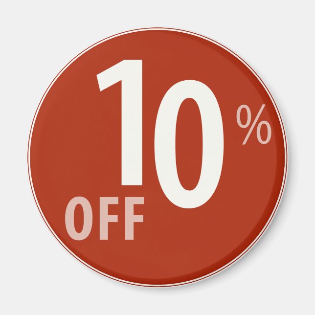 Íman Poderoso sinal de 10% OFF SALE - Magnets (Frente)