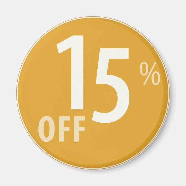 Íman Poderoso sinal de 15% OFF SALE - Magnets (Frente)