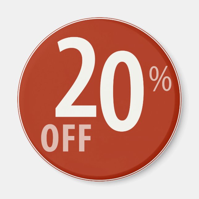 Íman Poderoso sinal de 20% OFF SALE - Magnets (Frente)