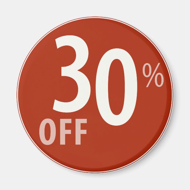 Íman Poderoso sinal de 30% OFF SALE - Magnets (Frente)