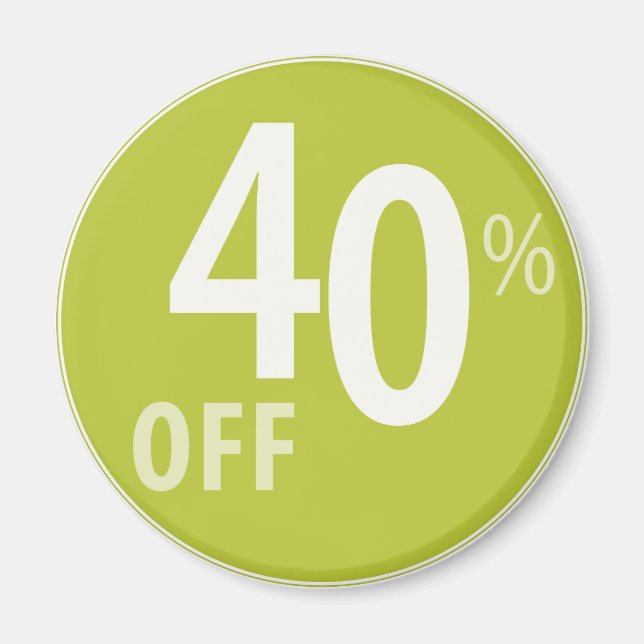 Íman Poderoso sinal de 40% OFF SALE - Magnets (Frente)