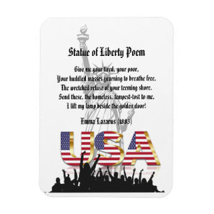 Íman Poema da estátua da liberdade, uma nação dos