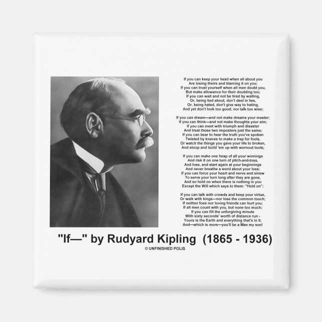 Íman Poema De Rudyard Kipling (Frente)