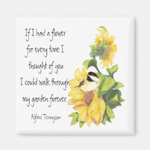Íman Poema do amigo com o jardim do Chickadee & do